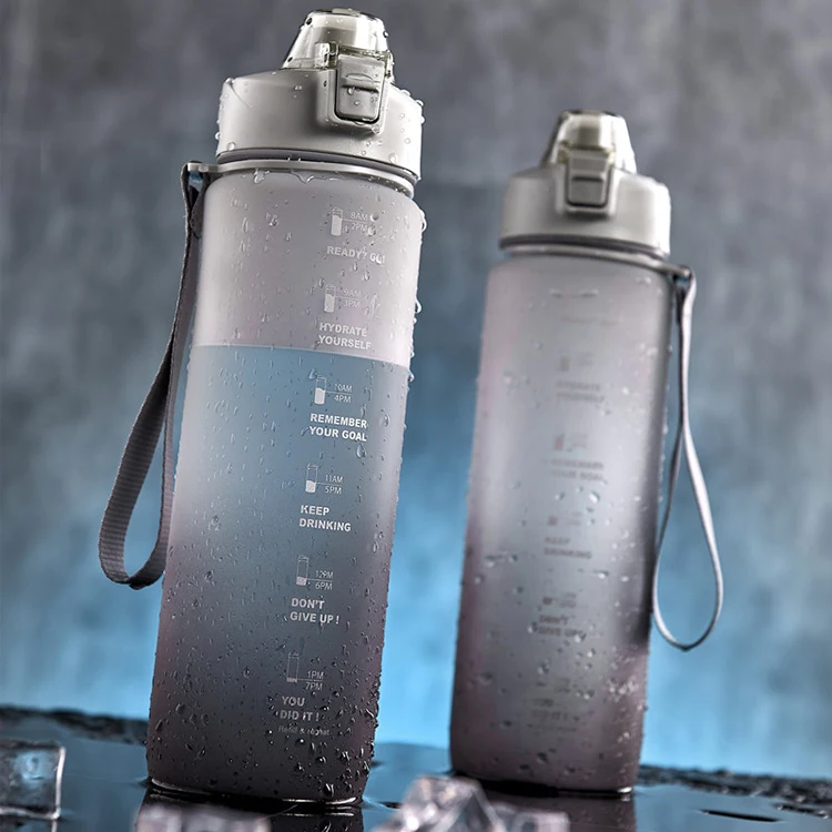 With Motivational Time Marker To Drink Reusable Tritan With 