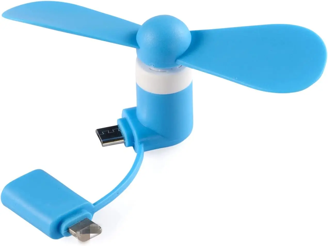 

Mini Cell Phone Fan - Colorful and Powerful 2-in-1 Fan Compatible for iPhone, iPad, Android Smartphone,Tablet Cell Phone(2PCS)