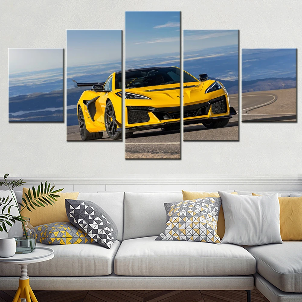 5 шт. холст настенный художественный постер живопись автомобили Chevrolet Corvette ZR1 купе