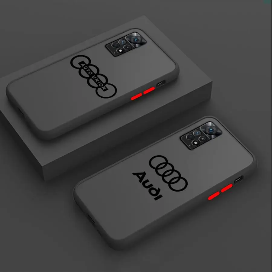A-Audi RS Sport Car Phone Case for Xiaomi Redmi 13C 12 10C 12C 5G 9 10 9A 9T A1 A2 9C Plus K40 Pro Shockproof Matte Cover Cases
