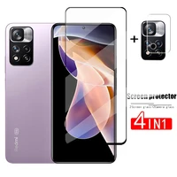 4in1 glass for xiaomi redmi note 11 pro screen protector tempered glass protective phone lens film for redmi note 11 pro 11s