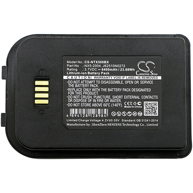 

Cameron Sino 6400mAh Battery For Bluebird Pidion Handheld Nautiz X5 eTicket 6251-0A BIP-6000_E J62510N0272 NX5-2004