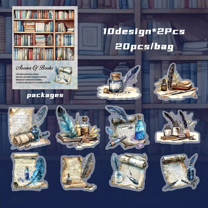 

Бумага Mr. Paper, 6 стилей, 20 шт./стиль, сумка для наклеек в винтажном стиле для книг и домашних животных, декоративная наклейка «сделай сам» для библиотеки, ландшафта