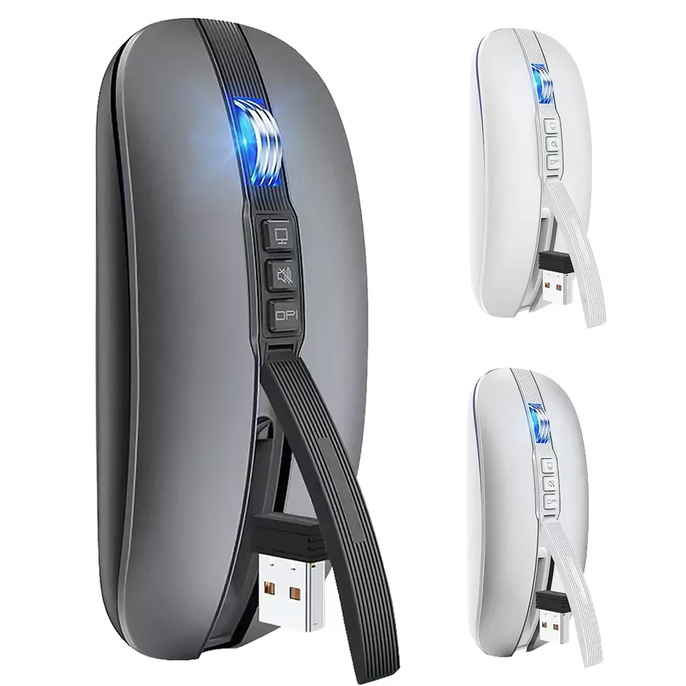 

M113 Wireless Mouse USB 2.4G Type C Rechargeable Bluetooth Optical Mouse Dual Mode 2400DPI Gaming Mouse For Laptop PC Computer