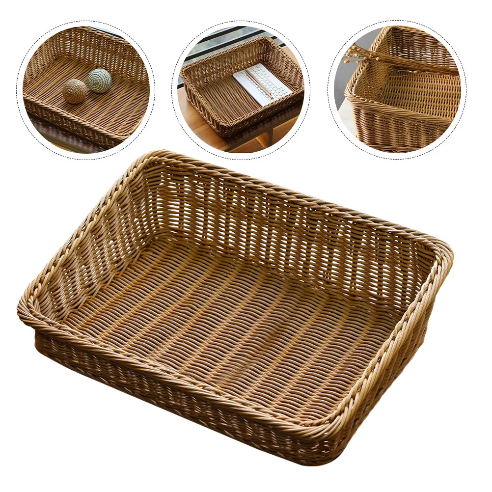 

Paper Tray Outdoor Picnic Basket Woven Magazine Household Storage Container Flower Food Plastic Gift Packing Decorative Key