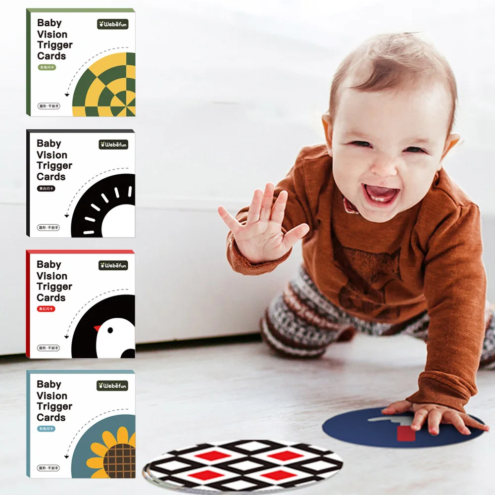 

Montessori Baby Visual Stimulation Card Toy Baby Enlightenment Color Cognitive Card Early Education Puzzle Education Toy