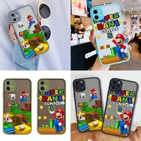 games super mario bros phone case for iphone 13 12 11 pro max mini xs 8 7 plus x se 2020 xr matte transparent cover