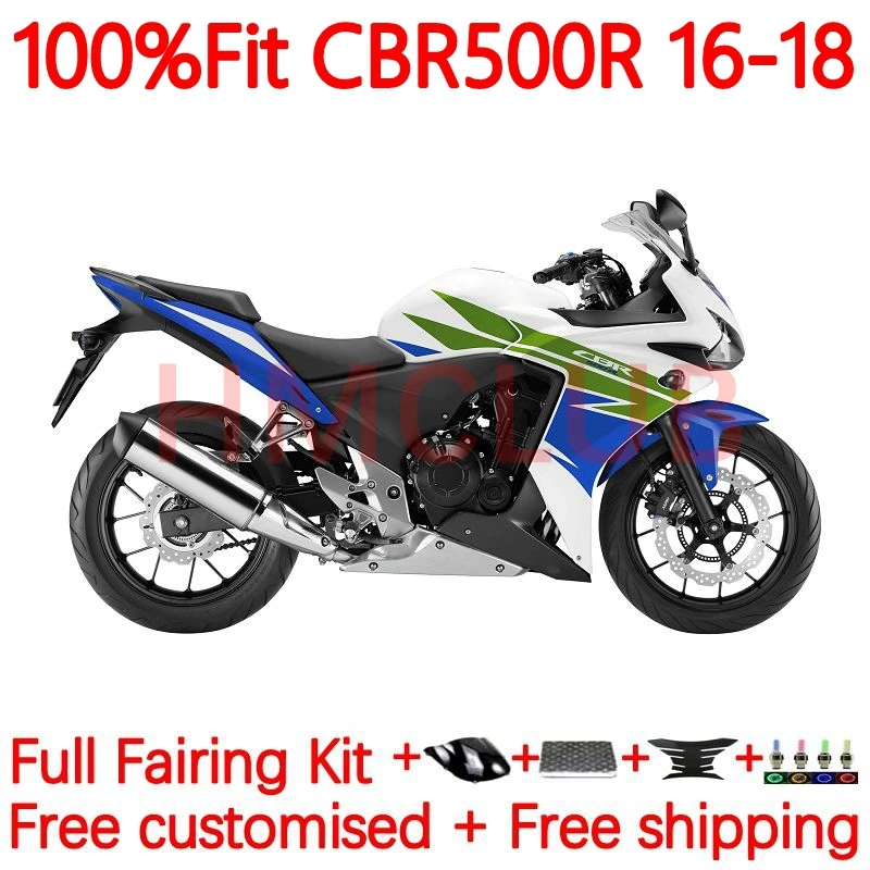 

Injection OEM For HONDA CBR500 CBR 500 R 500R RR CC 500CC CBR500R 2016 2017 2018 CBR-500R 16 17 18 Fairing 60No.100 blue green