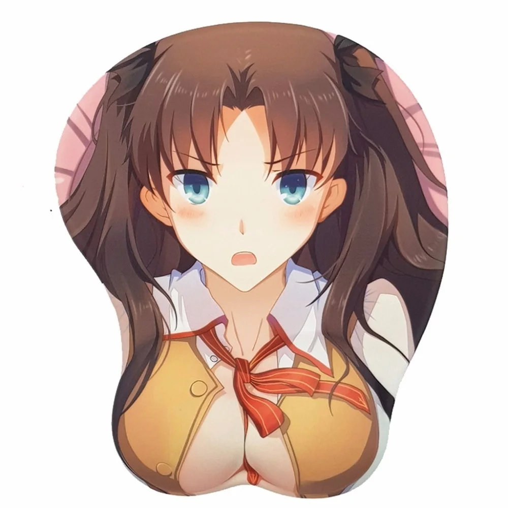 

"Fatestay night" Tohsaka Rin Anime 3D Oppai Mouse Pad Wrist rest