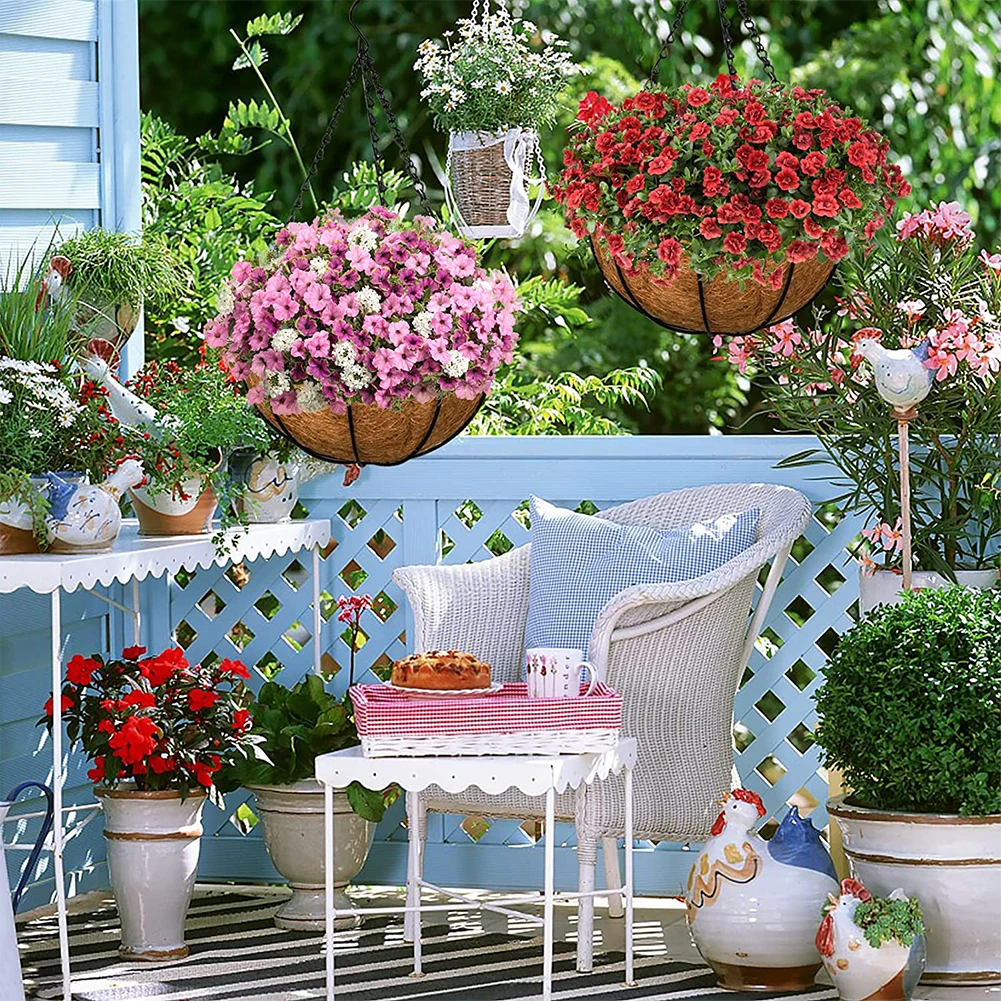 

Natural Hanging Basket Liner Multifunctional Coconut Planter Cushion Waterproof Cuttable Replaceable for Garden Balcony Supplies