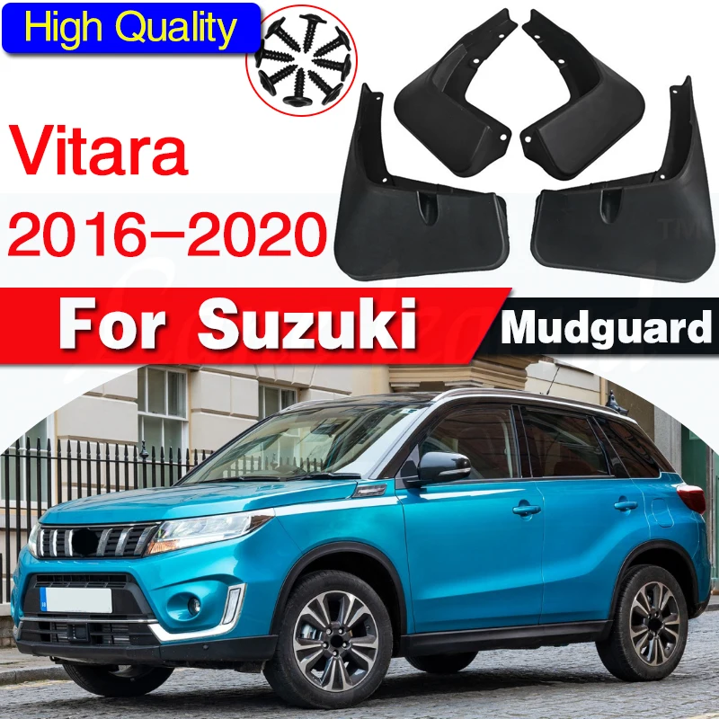 Mudflaps Splash Guards Car Mud Flaps For Suzuki Vitara / Edcudo Mudguards Fender 2016 2017 2018 2019 2020 Front & Rear Protector