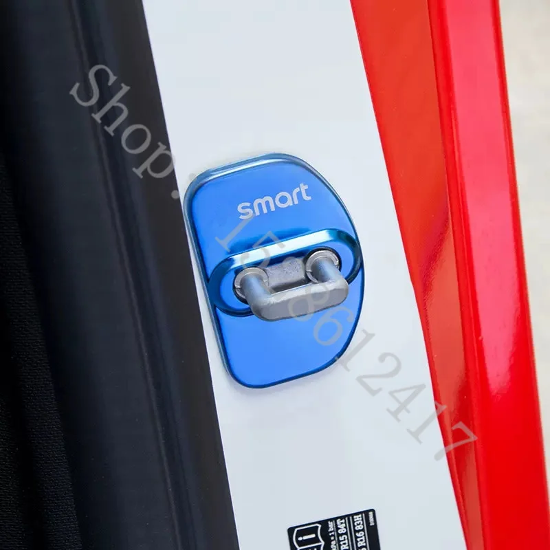 

Stainless steel Car door lock decorative protective cover Car Accessories styling For Mercedes Benz smart 453 2015 2016 -2019