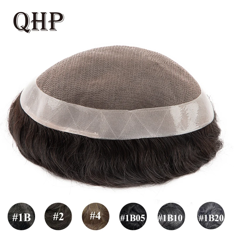 

Mono Men Hair Toupee Natural Male Hair Capillary Prosthesis Durable Male Wigs 100% Indian Human Hair Replacement Systems For Men