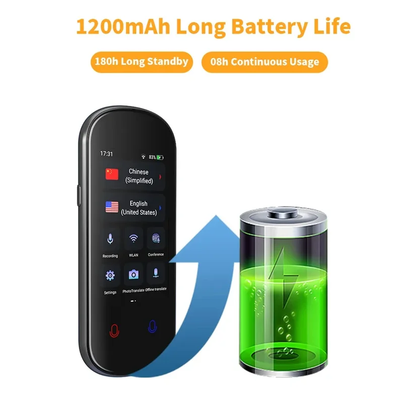 

Portable Instant AI Voice Photo Translator Z2 Travel Real Time Translation Machine Smart Pen Scanning Recording Translate