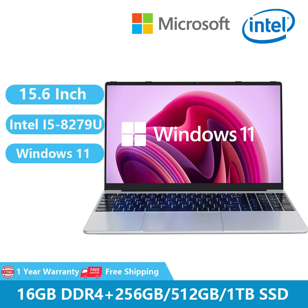 2023 Portatili Portatili Da Gioco In Metallo Notebook Netbook Windows 11 Pro 15.6 "8Th Gen Intel Core I5-8279U 16Gb Ram 1Tb Wifi Hdmi Usb