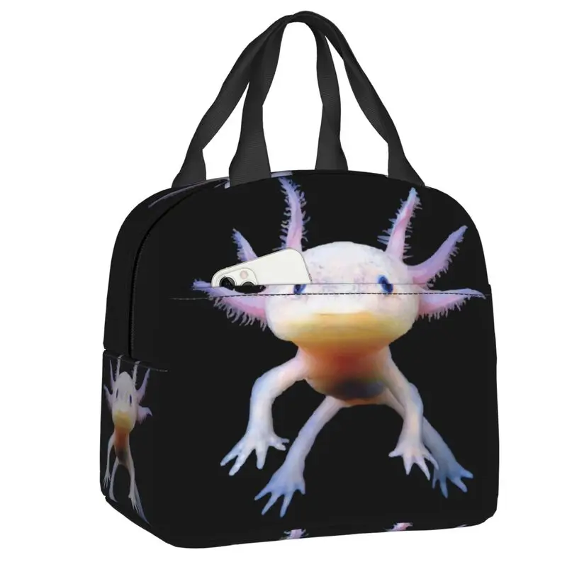 

Симпатичные Axolotl, саламандра, амфибия, мексиканская прогулочная рыба, портативные Ланч-боксы, Женский охладитель, Термоизолированный Ланч-б...