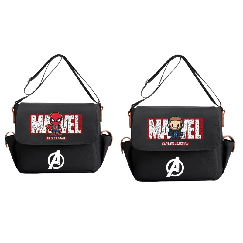 

Новая модная сумка через плечо с героями мультфильмов Marvel, серия Мстители, Железный человек, Тор, Капитан Америка, сумка-мессенджер, школьная сумка Человека-паука