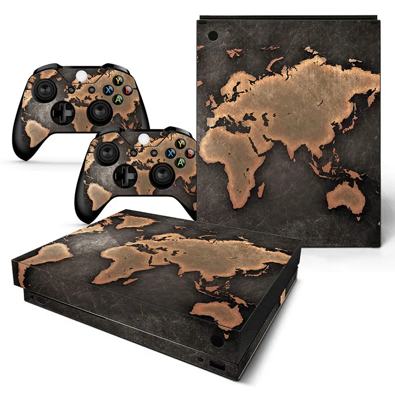 

world map Colorful Cover For Xbox one X Sticker For Xbox one X Controller Decal Skin