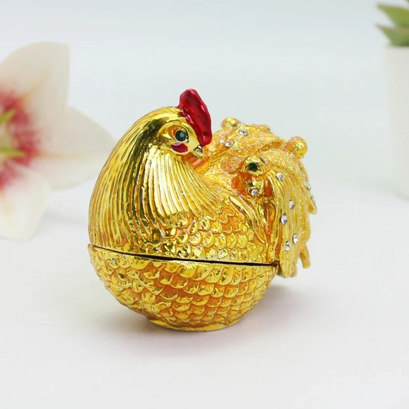 

Металлическая шкатулка SHINNYGIFTS Курица с цыплятами