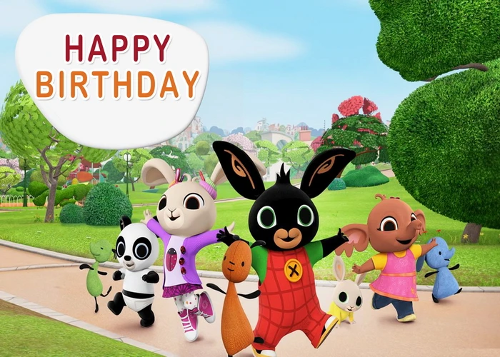 Фотофон с изображением мультяшного кролика для детской вечеринки | Дом и сад