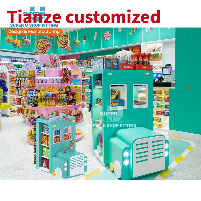 (На заказ) Индивидуальный красочный магазин закусок украшение интерьера
