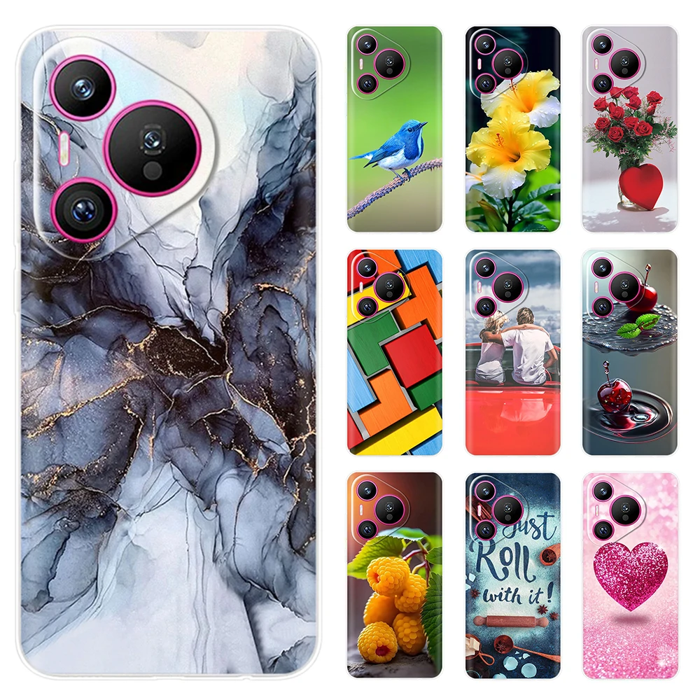 Mobile Phone Bag Case For Huawei Pura 70 Ultra Pro Soft Clear Silicone Bumper Pura70 Plus Pro+ Cover Coque