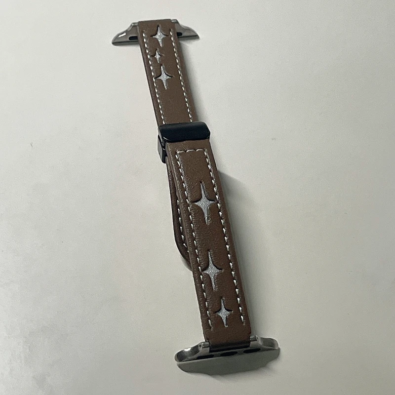 Модный браслет со звездой Y2k для Apple Watch 9 8 7 6 5 4 2 Se кожаный магнитный 45 мм 44 42 41 40