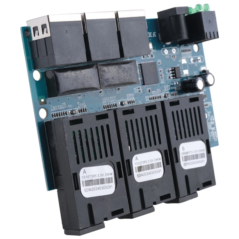 Оптоволоконный коммутатор Ethernet 100 м плата PCBA оптический медиаконвертер 20 км 3