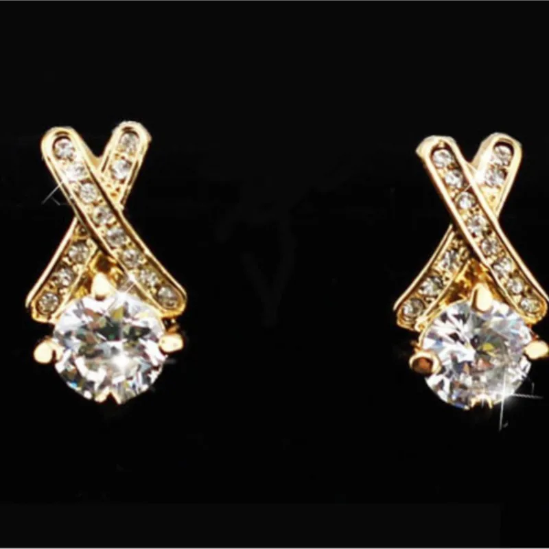 Прямая поставка лидер продаж Заводские серьги-гвоздики с австрийским кристаллом