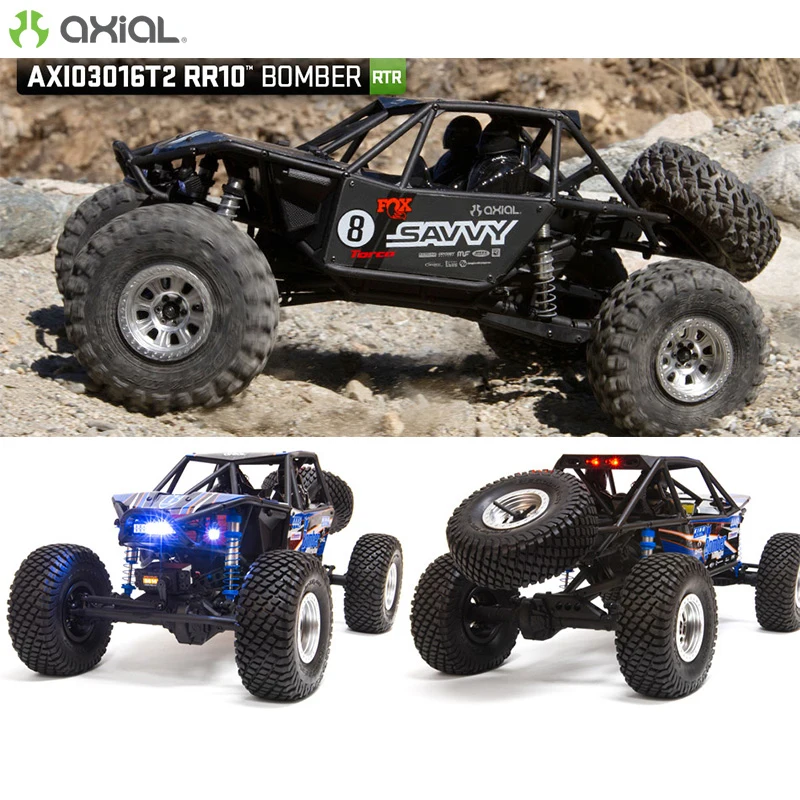 Фото Осевой RR10 AXI03016 4WD RTR 2,0 2,4 ГГц 1/10 радиоуправляемая электрическая модель автомобиля с дистанционным управлением №2