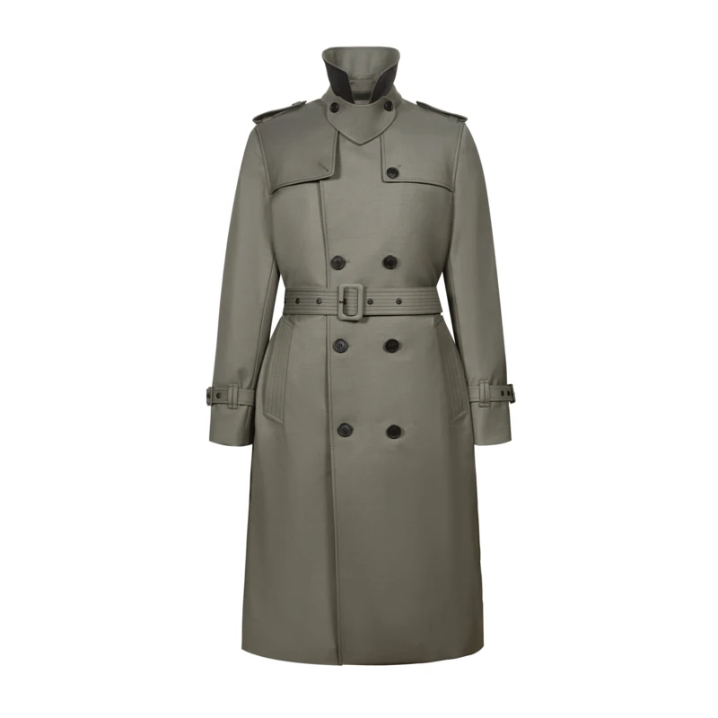 Мужской двубортный длинный Тренч BOSIDENG с вырезом на воротнике Повседневная