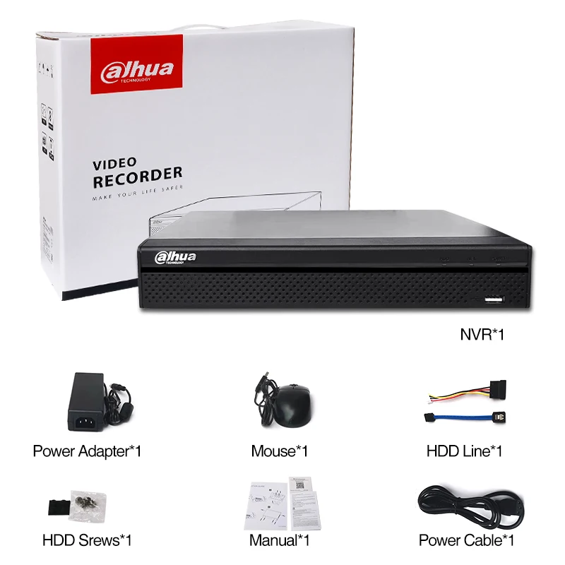 Оригинальный сетевой видеорегистратор Dahua 4POE 1U 1HDD NVR4104HS-P-4KS3 NVR4108HS-8P-4KS3 8PoE 4CH 8CH 4K H.265