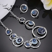 chain necklaces meicem seven colors round necklace women fashion jewelry alloy metal pendant necklaces 2022 mothers gifts