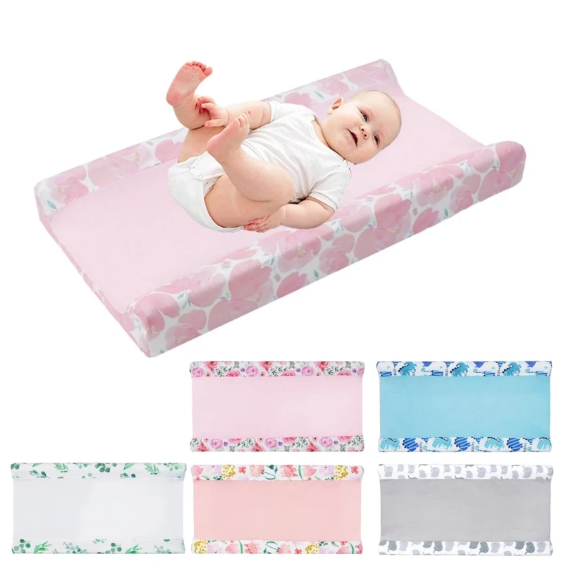 

Baby Diaper Changing Pad Cover Newborn Changing Table Pad Cover Cartoon Breathable Floral Slipcover for Changing Mat