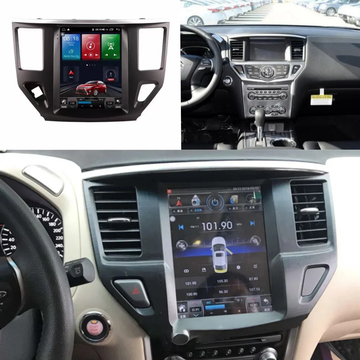 10 4-дюймовый экран Tesla Android 13 8G256 ГБ автомобильная стереосистема для Nissan Pathfinder 2015-2022