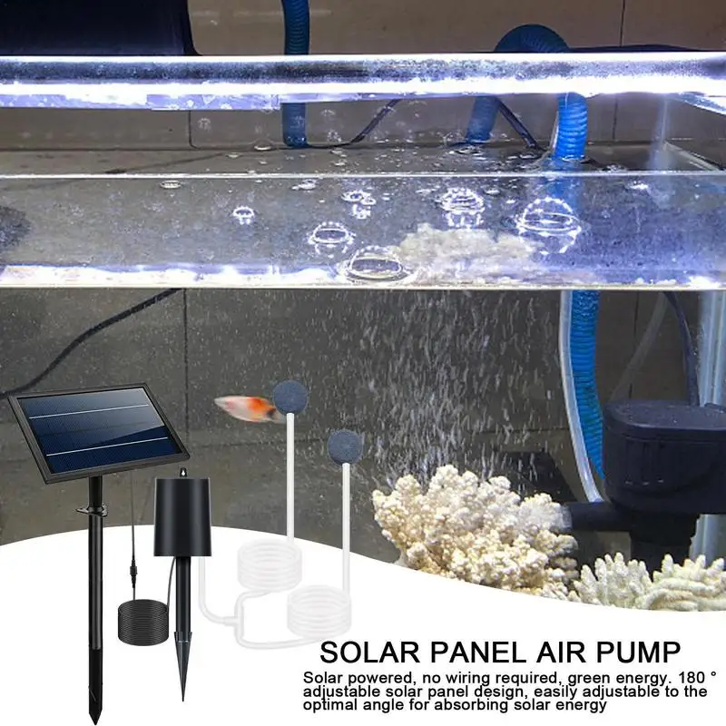 

Aquarium Solar Water Air Pump Oxygenator Solar Oxygen Pump Fish Tank Aerators Solar Power Aquarium Air Pump Pond Aerators