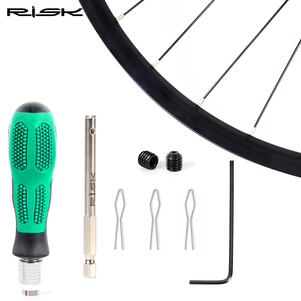 

RISK RL236 Bicycle Rim Spoke Screwdriver MTB Road Bike Wheel Ring Spoke Cap Holder Removal Wrench Installation Connection Tool