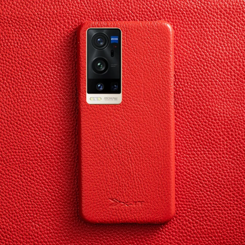 For VIVO X70 Pro Plus Genuine Cowhide Leather Case Phone Protective Back Cover For X60 Pro Plus X50Pro iQOO 8 Pro X30 Leather