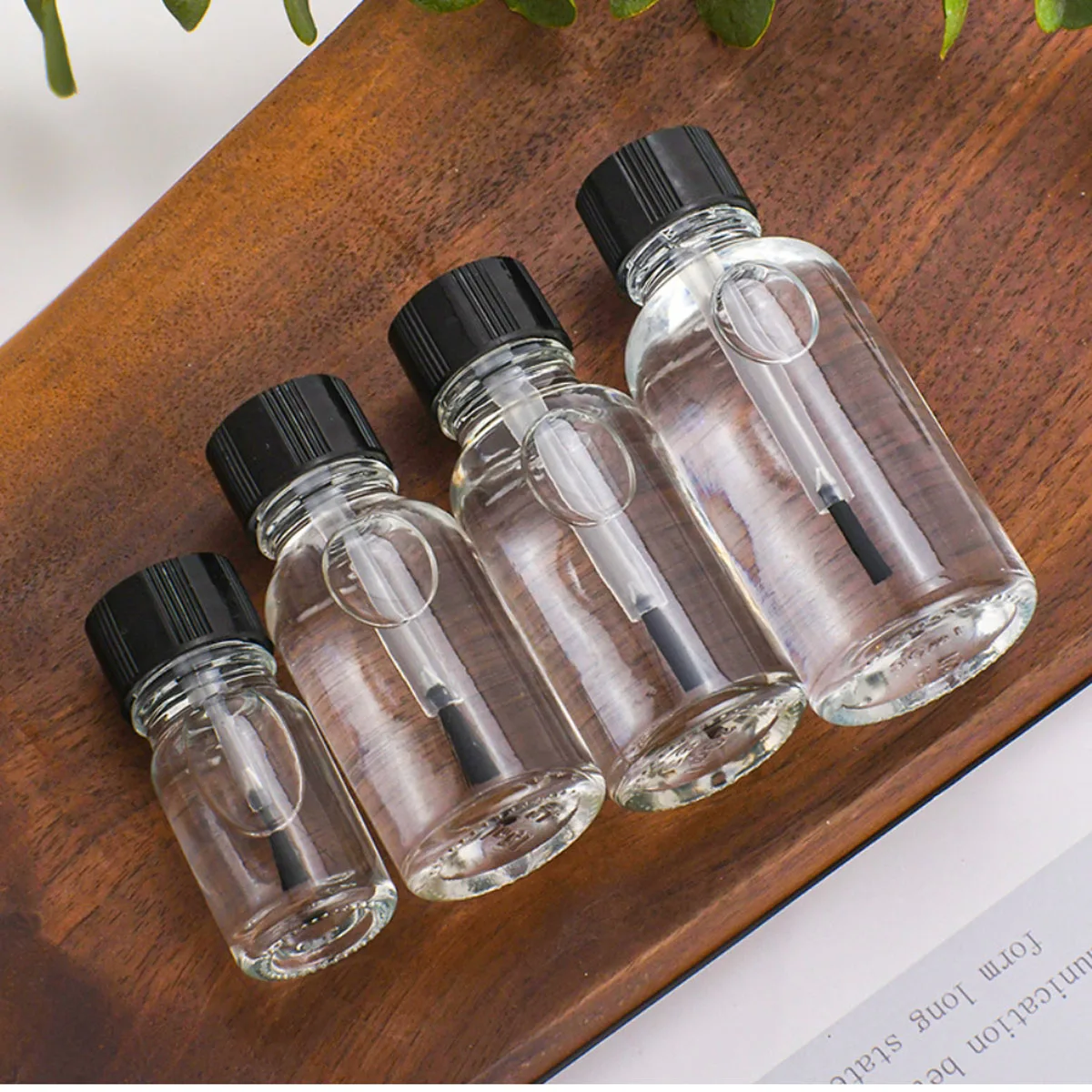 5 мл 10 15 20 30 янтарный/прозрачный многоразовый флакон для лака ногтей горшки