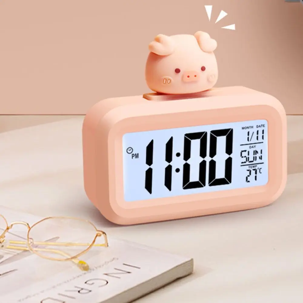 

Cartoon LED Stopwatch For Studying Time Management Calendar Countdown Timer Reminder Digital Table Clocks Desktop Alarm Clock