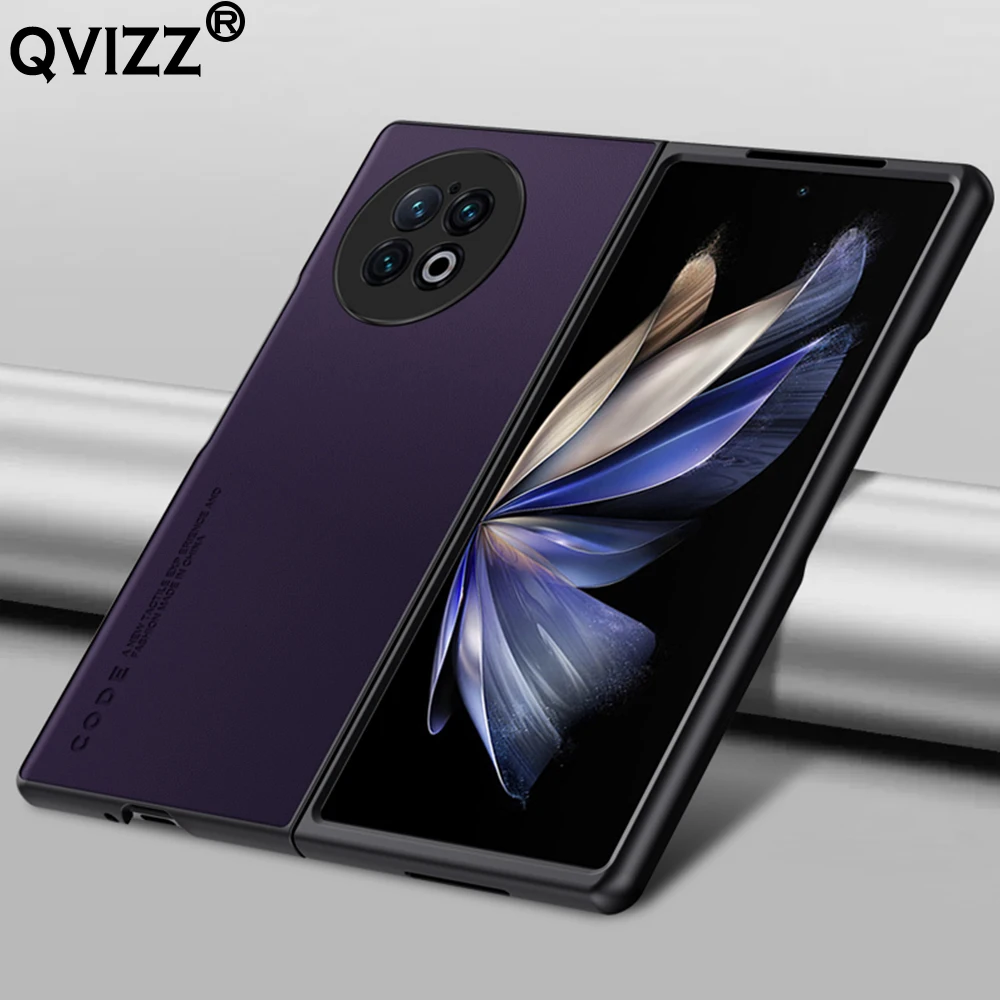 

Luxury Leather Case for vivo X Fold2 XFold2 V2266A Carbon Fiber Ultra-thin Hard Back Armor Shockproof Phone Cover for vivoXFold2