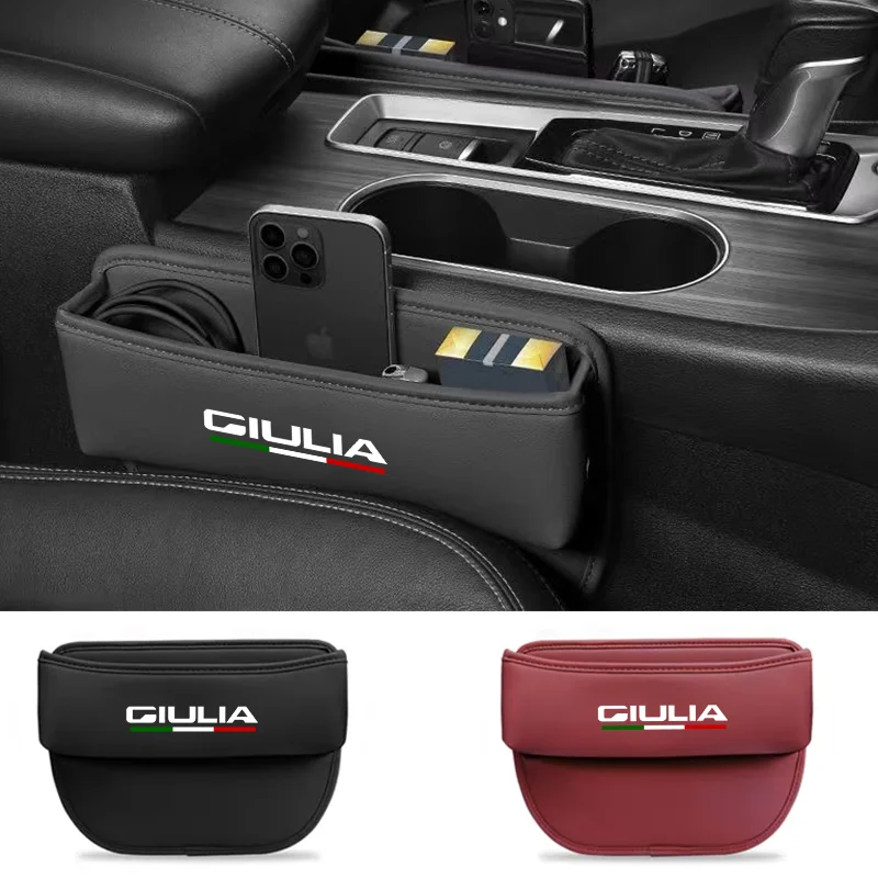 

Car Storage Case Seat Gap Box Slit Pocket Cell Phone Stand Holder Automotive Organizer For Alfa Romeo Giulia Car Accessories