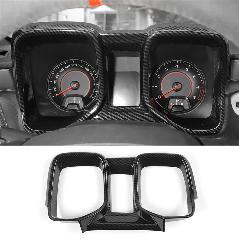 

Dashboard Panel Trim, Dash Board Frame Bezel for 2010-2015 Chevrolet Chevy Camaro Accessories, ABS Carbon Fiber