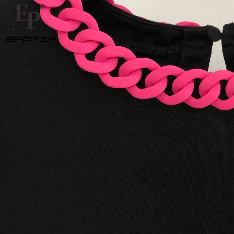 

Clash Pink String Ring Decorative Lace-up Collar Cotton T-shirt Short-sleeved Women France 2023 Spring New Round Neck Casual