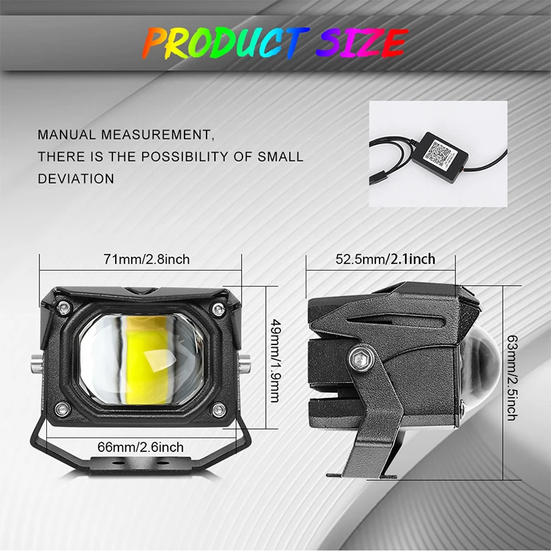 Светодиодные фары RGB для рабосветильник освесветильник противотуманные
