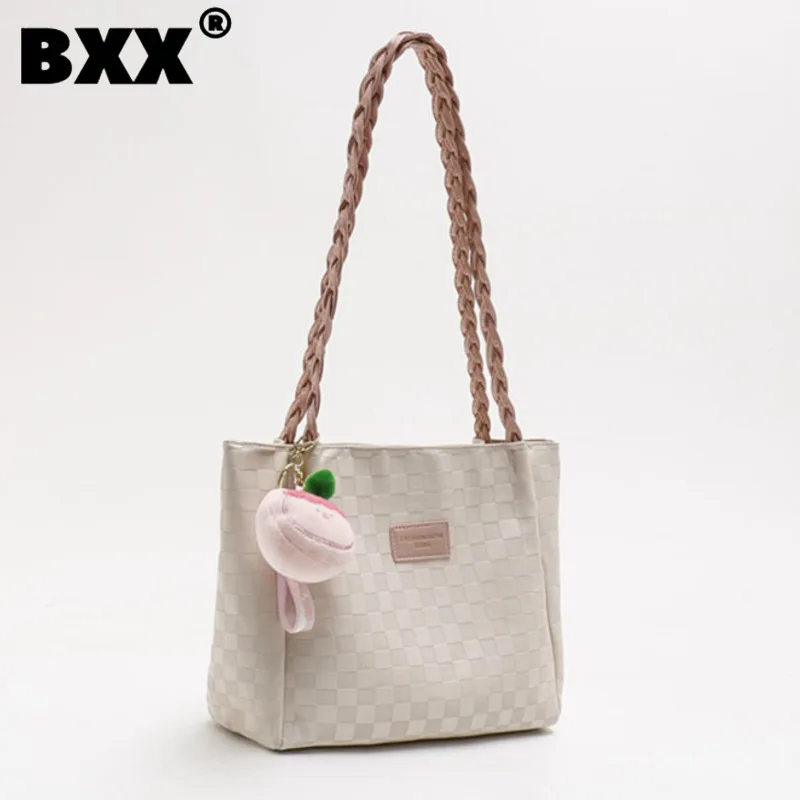 

[BXX] Floral Natural Single Shoulder Handbags For Women Zipper Versatile Big Capacity Underarm Soft Bags Summer 2023 New 8CY289