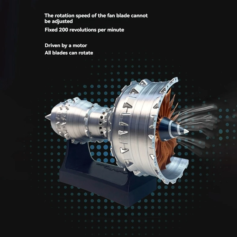 TR900/A380 Mini Turbofan Engine Model 1:25 Science Experiment Jet Airplane 3D Printed Toys Gift