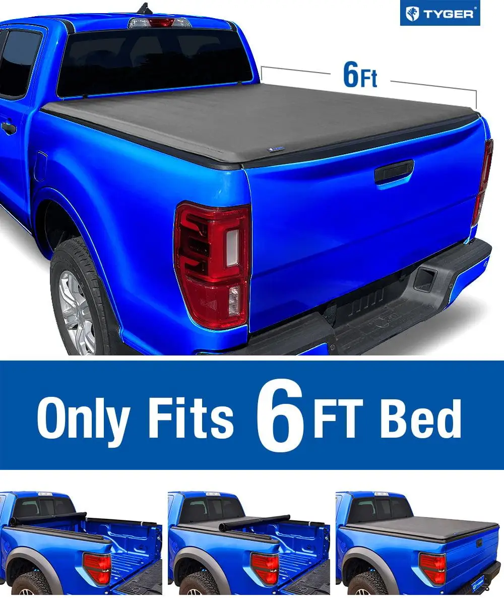 

Tyger Auto T1 Soft Roll-up Truck Bed Tonneau Cover Compatible