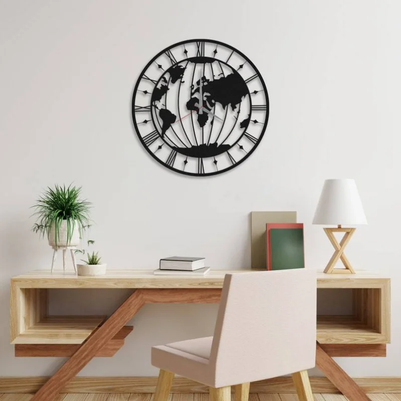 

Advanced Minimalist Wall Clock Modern Design Bedroom Electronic Wall Clock Creative Black Reloj De Pared Para Sala Wall Decor