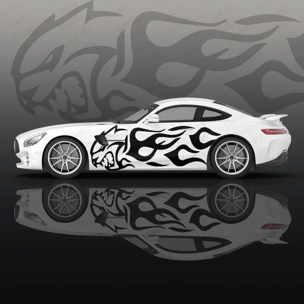 

Custom Black Car Side Sticker Rear Fender Sticker Car Sticker Suitable for Any Vehicle Vinyl Car Wrap Side Graphic Sticker Decal